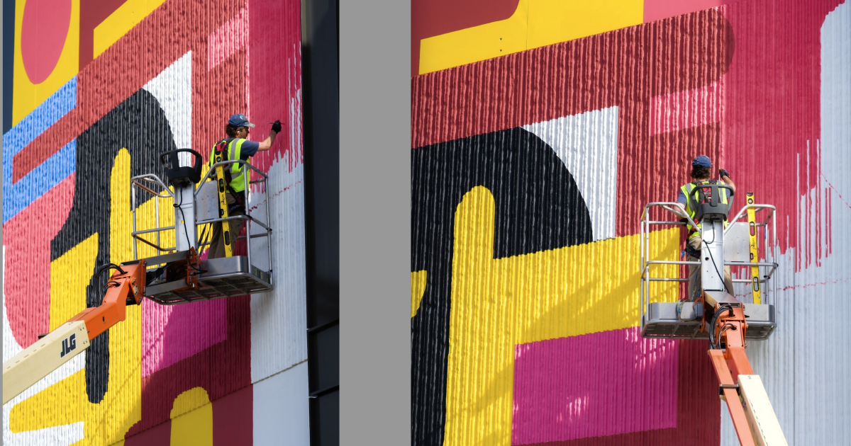 Images: Monumental new mural transforms former CNN Center wall
